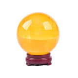 Esfera de fluorita amarilla JIC Gem de 90–100 mm para meditación y decoración