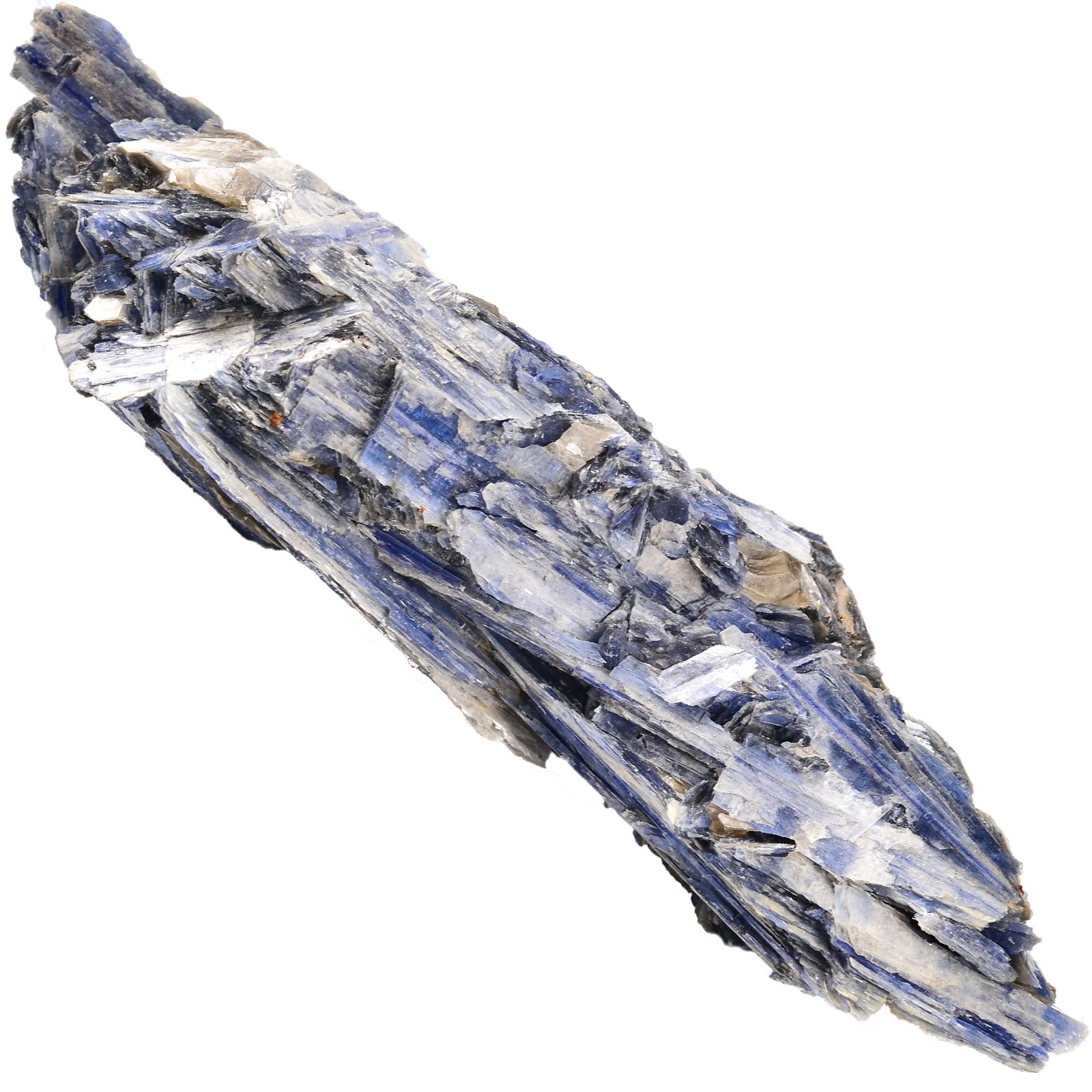 JIC Gem cianita azul cruda, detalle de roca natural para meditación y decoración.