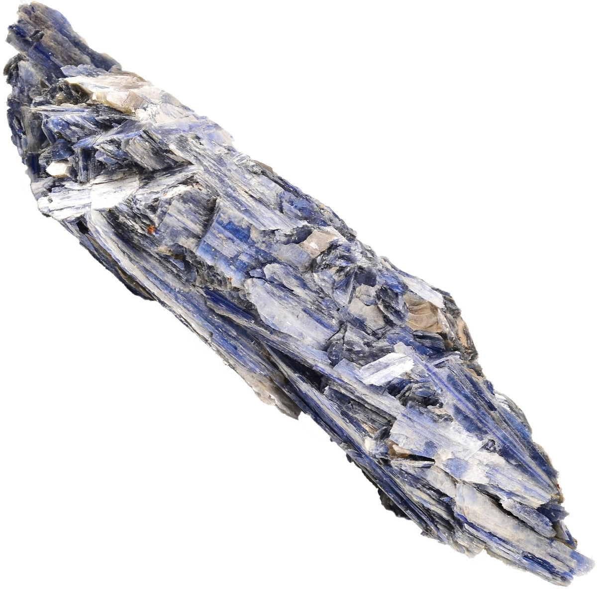 JIC Gem cianita azul cruda, detalle de roca natural para meditación y decoración.