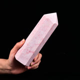 JIC Gem obelisco decorativo rosa opal: toque estético para escritorio