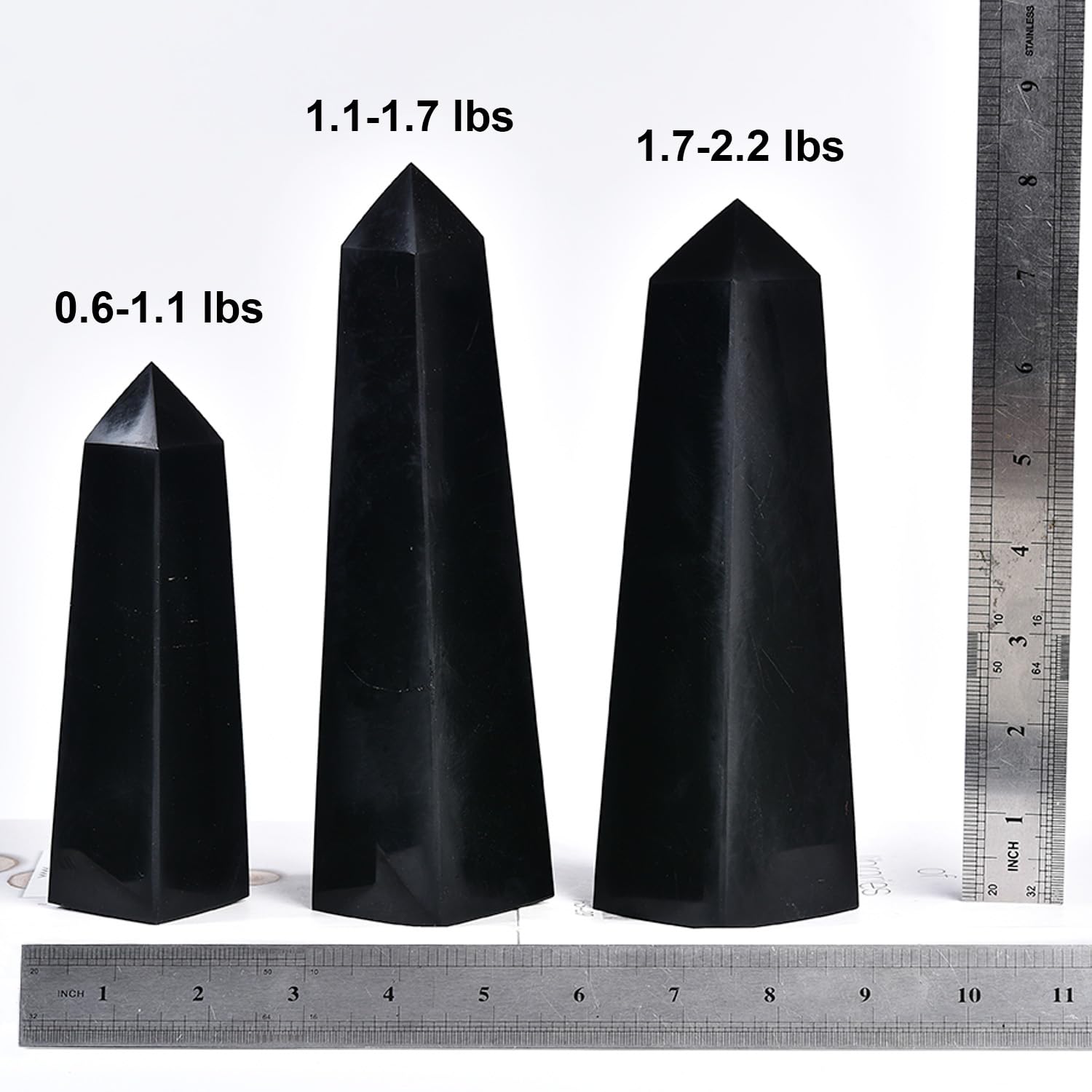 JIC Gem obsidiana negra con vetas para estabilización y energía concentrada.