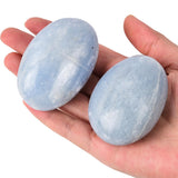 Piedras palma azul celestita de JIC Gem, vistas completas para relajación