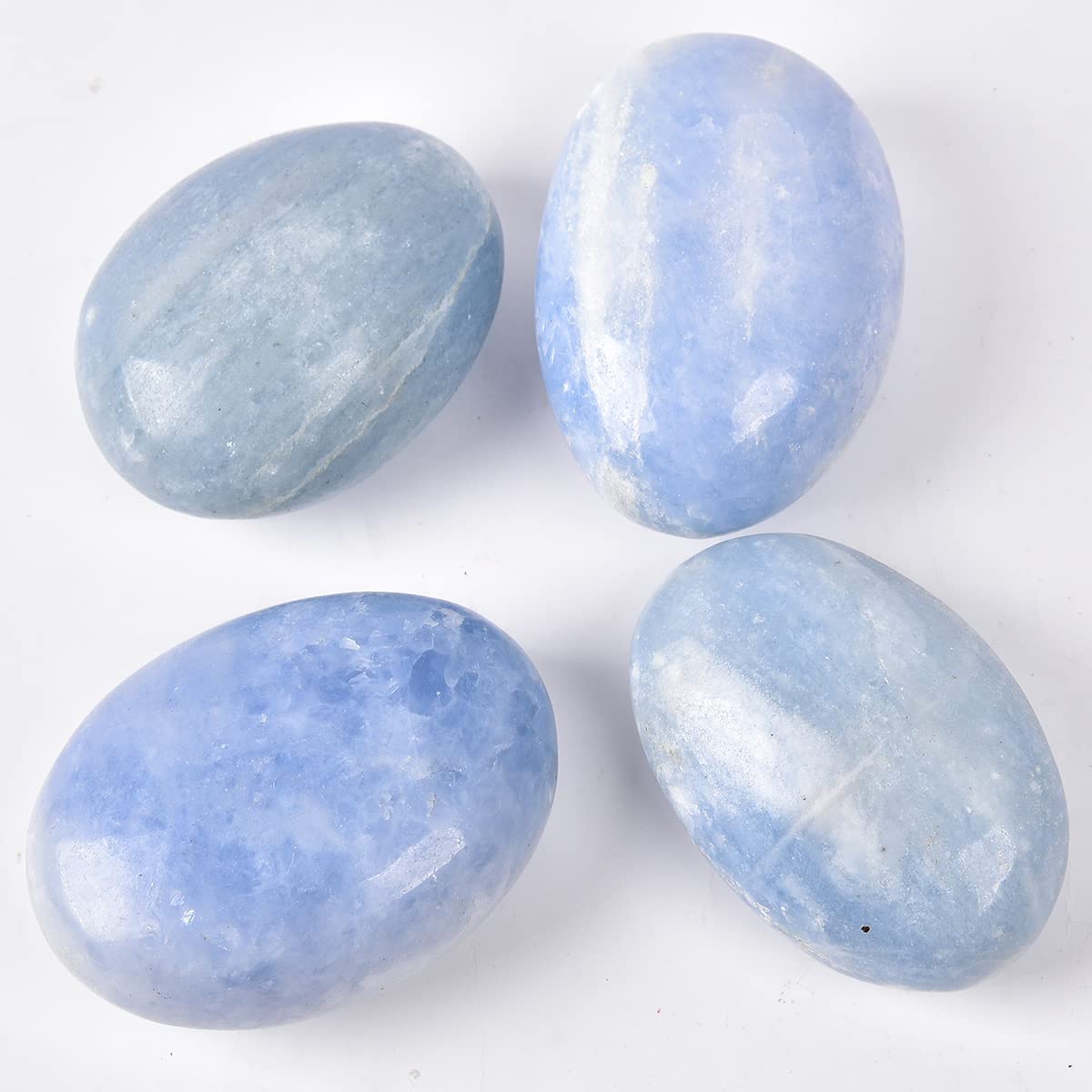 Piedra celestita azul de JIC Gem lista para uso diario en meditación