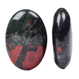 JIC Gem piedra palma sangre de África pulida para relajación y meditación.