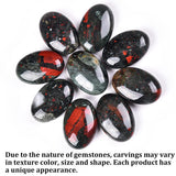 Piedra palma sangre de África de JIC Gem, detalle pulido para enfoque.