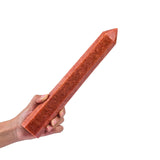 JIC Gem piedra sol obelisco grande, pieza central decorativa y fuente de energía positiva para el hogar.