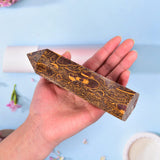 JIC Gem punta cristal dorado, enfoque energetico para meditacion y equilibrio.