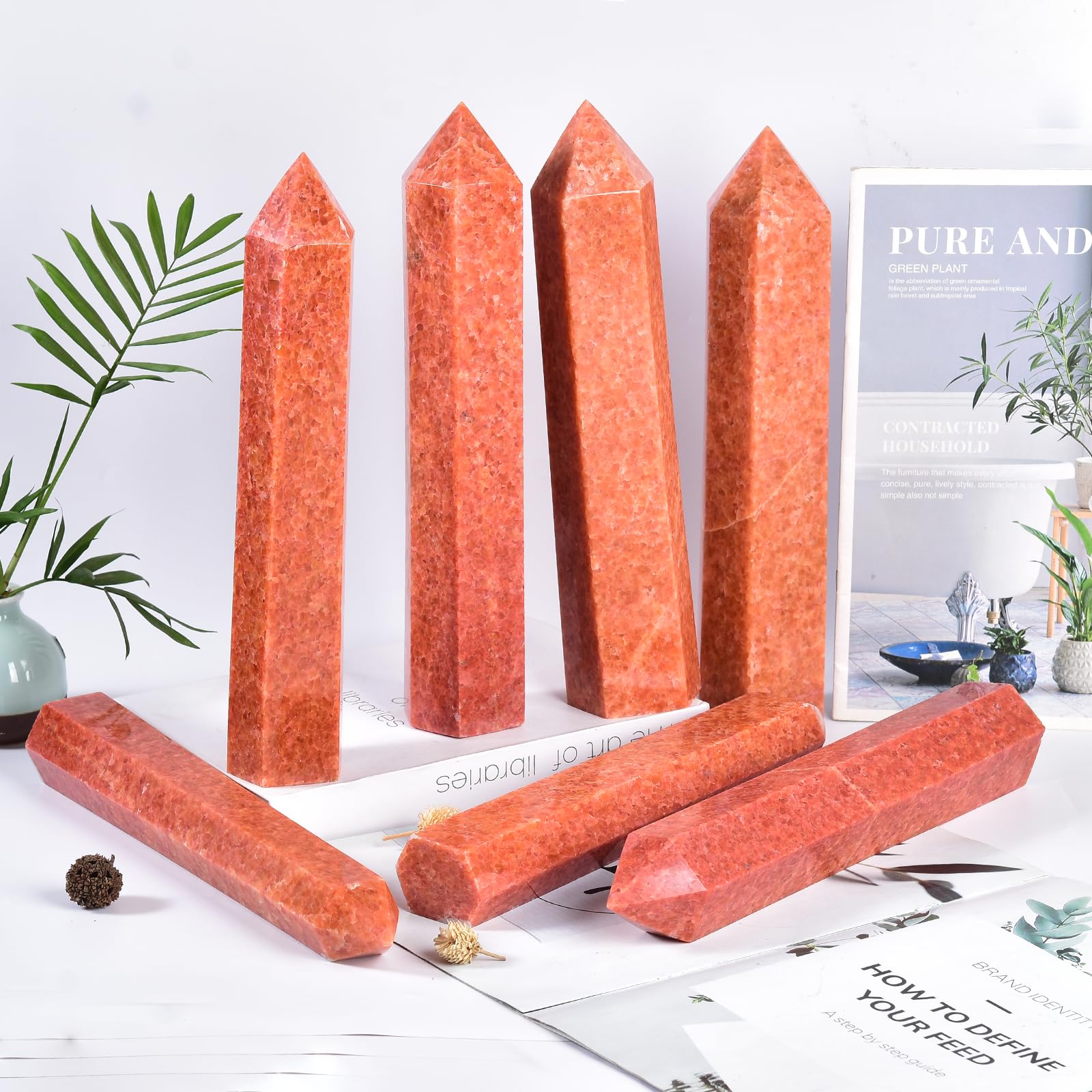 Punta de cristal solar JIC Gem, uso en meditación y equilibrio emocional.