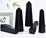 Textura natural de obsidiana negra por JIC Gem, con vetas únicas