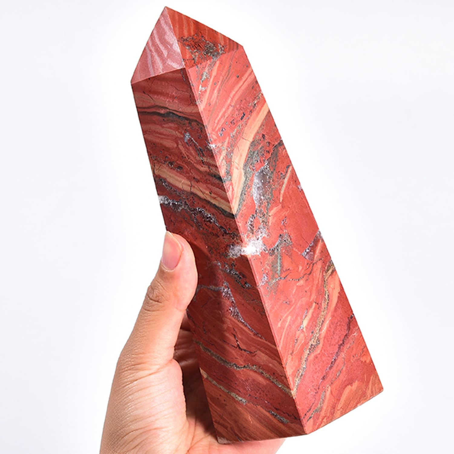 Torre JIC Gem jaspe rojo energiza y mejora el ambiente