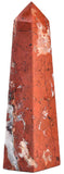 Torre JIC Gem jaspe rojo con punta de 4 facetas para enfoque energético