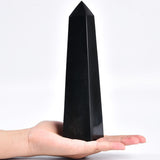 Torre de obsidiana negra de JIC Gem, gran tamaño para energizar espacios