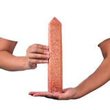 JIC Gem obelisco de piedra sol, enfoque de meditación y armonía en espacios de trabajo.