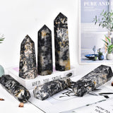 JIC Gem regalo único turmalina negra con cuarzo blanco