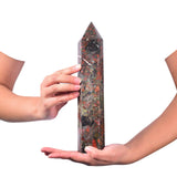 JIC Gem varita-cristal-agata-roja-brasilena 26-32cm ideal para meditacion y reiki