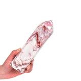 Varita JIC Gem de cristal colorido con 6 facetas para meditación y balance energético.