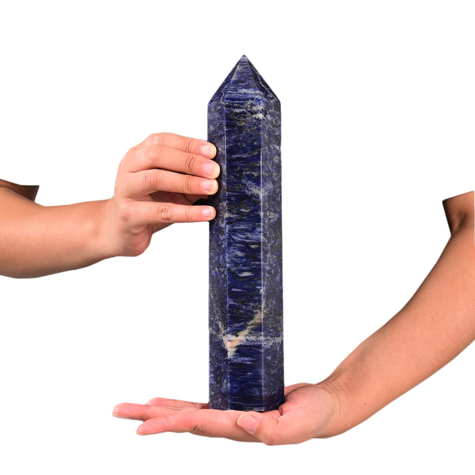JIC Gem varita cristal sodalita azul armonizacion energetica y equilibrio