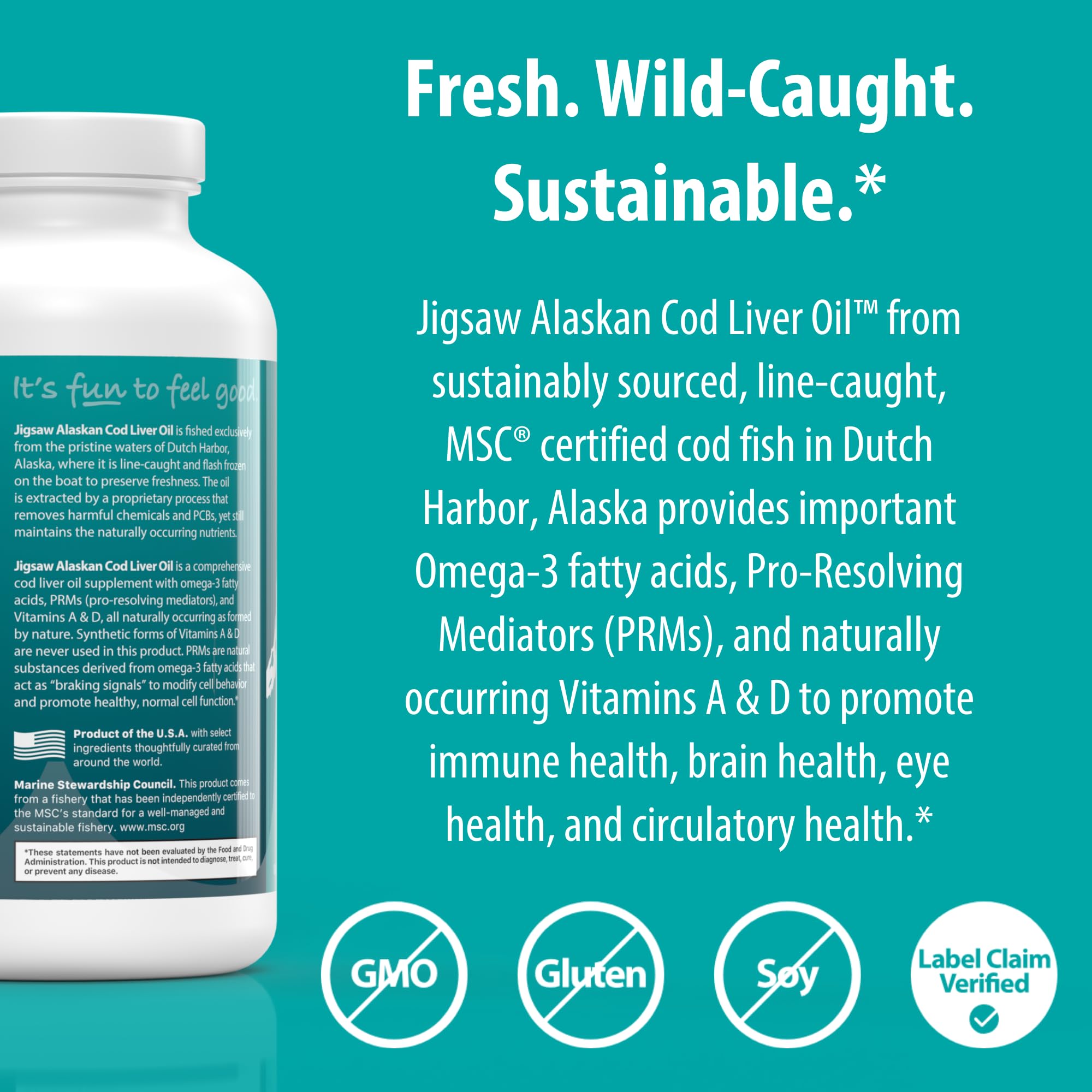 Jigsaw Health Cápsulas blandas muestran la fórmula completa de omega-3.
