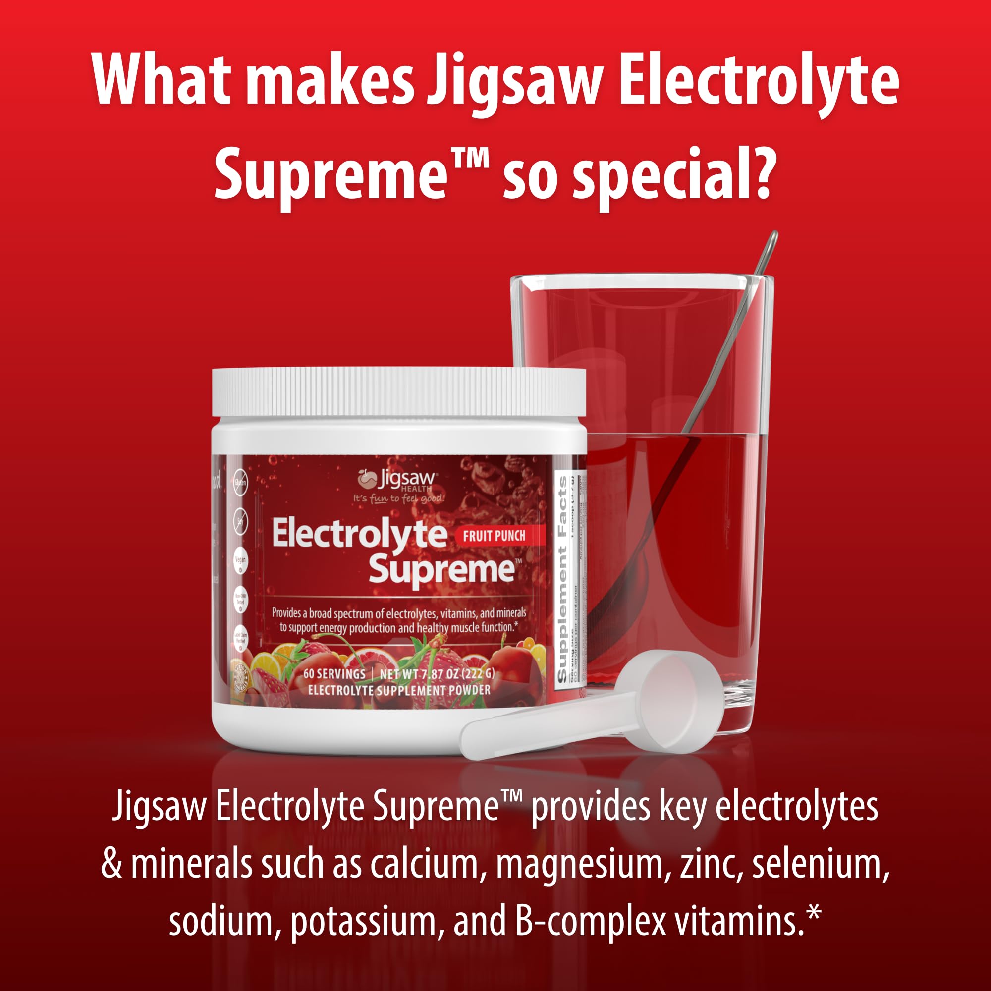 Jigsaw Health Electrolito Supremo ofrece tres sabores disponibles para la familia.