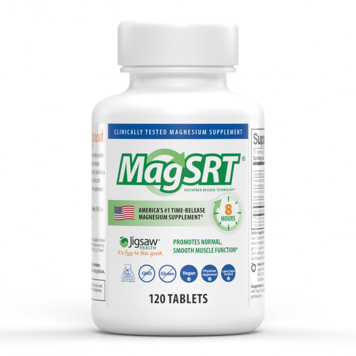 Jigsaw Health MagSRT: tabletas en botella, posible apoyo para energía sostenida