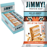 JiMMYBAR empaque Ojo del Tigre para energía antes de entrenar.