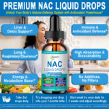 JINGYAT NAC 1200 mg, gotas frambuesa, sabor suave sin regusto