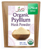Jiva Organics polvo de psilio, bolsa de bulto, ideal para fibra diaria.