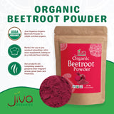 Polvo de remolacha orgánico Jiva Organics para batidos, barras y más