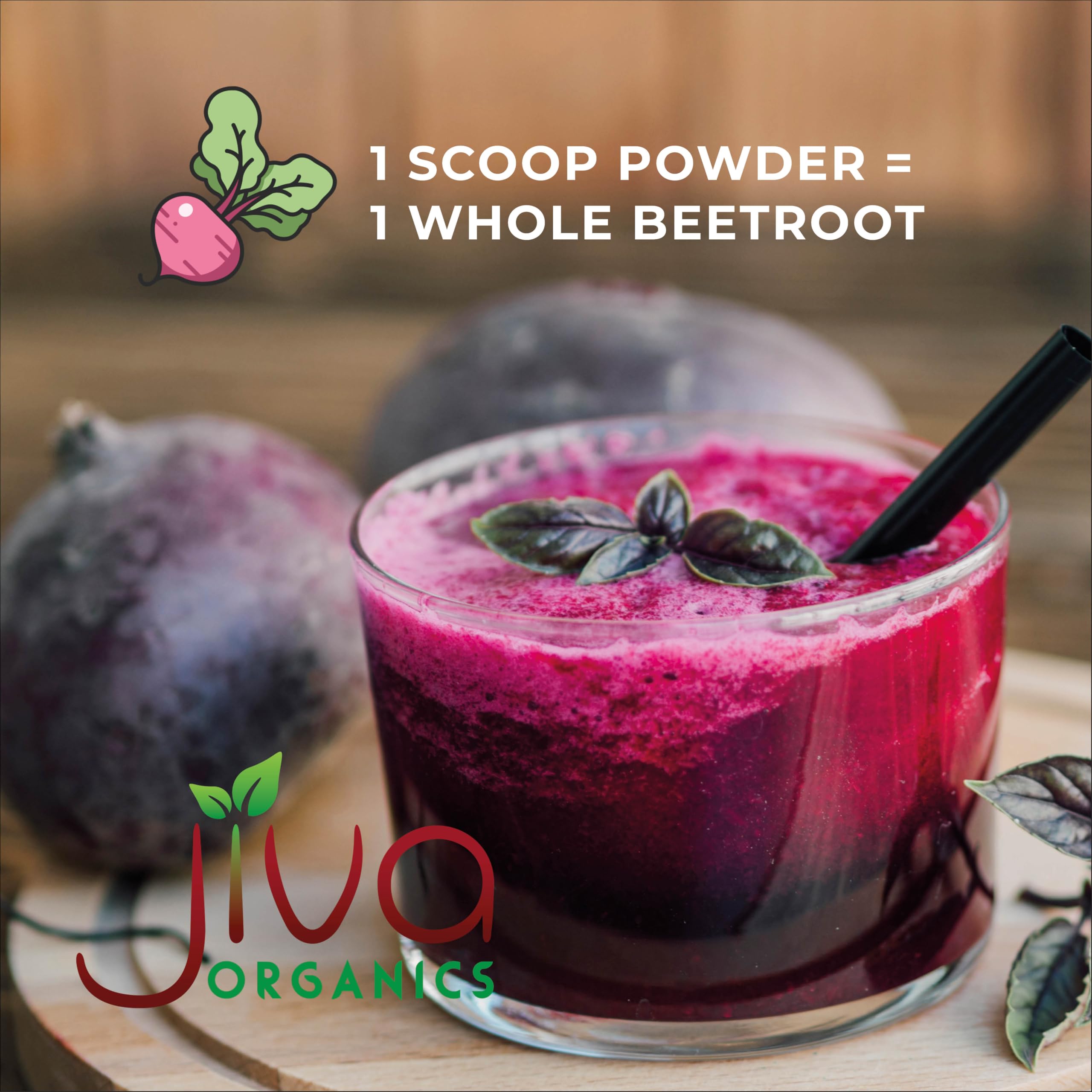 Color rosado natural del polvo de remolacha orgánico de Jiva Organics en platos