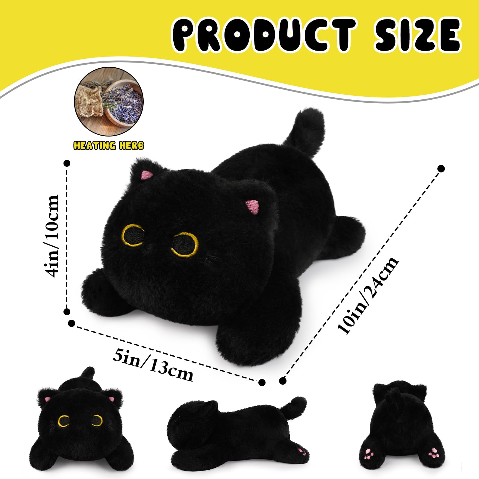 Gato negro de JIZWPOOM, listo para enfriar y ofrecer confort