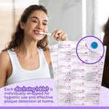 JJ CARE tabletas reveladoras para higiene dental familiar en rutina diaria.