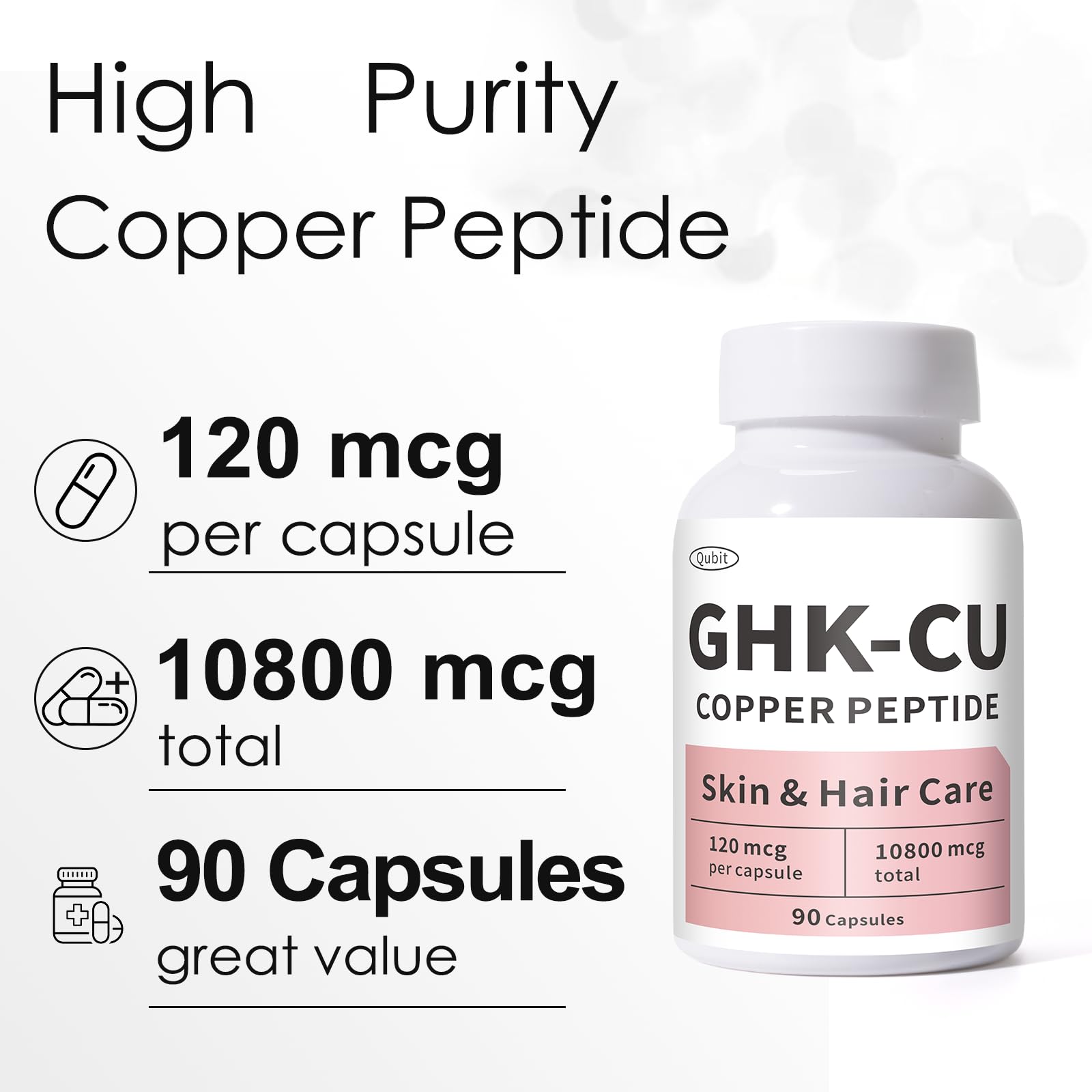 Jkrova GHK-Cu: dosis precisa de 120 mcg por cápsula.