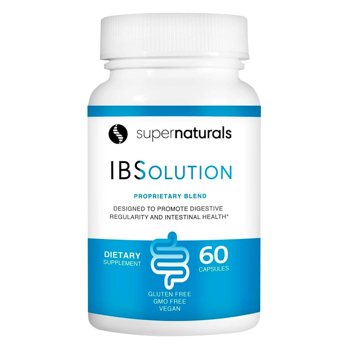 Cápsulas de JLM NUTRITIONALS IBSolution para apoyo digestivo diario.
