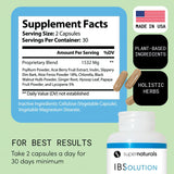 Empaque frontal de IBSolution destacando ingredientes naturales.