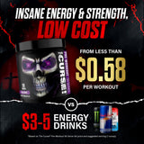 The Curse! de JNX SPORTS, cafeína y enfoque para entrenamientos de alto rendimiento.