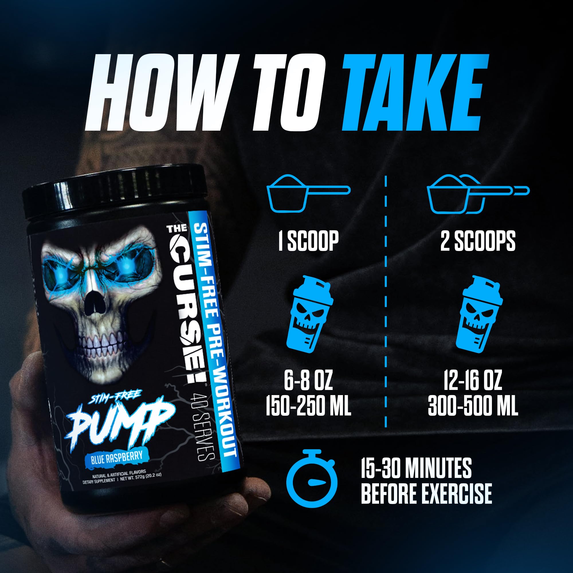 JNX Sports La Maldición Pump, entrenamiento nocturno sin estimulantes para terminar la sesión.
