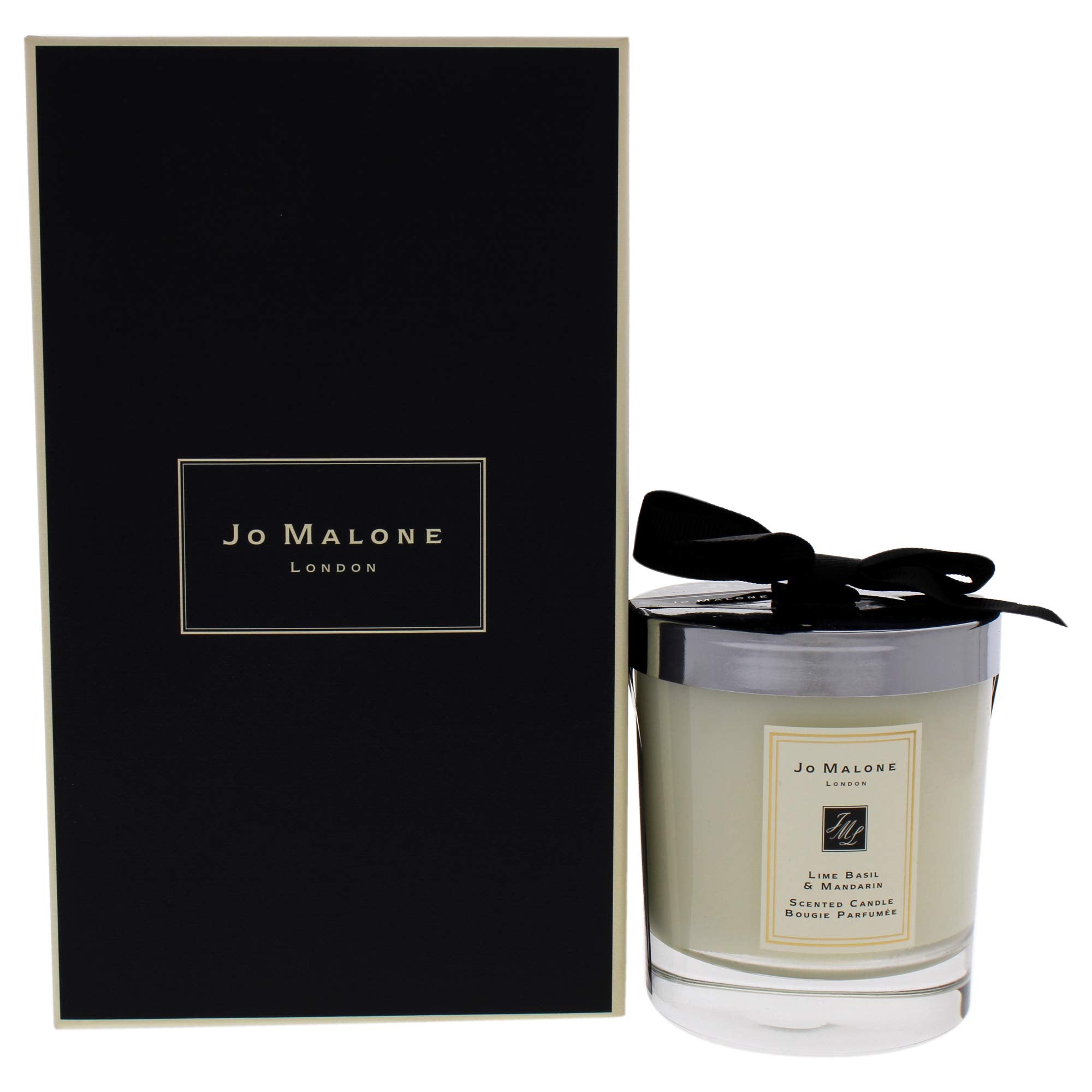 Vela Jo Malone Lima, albahaca y mandarina, vista frontal, perfuma suavemente el salón