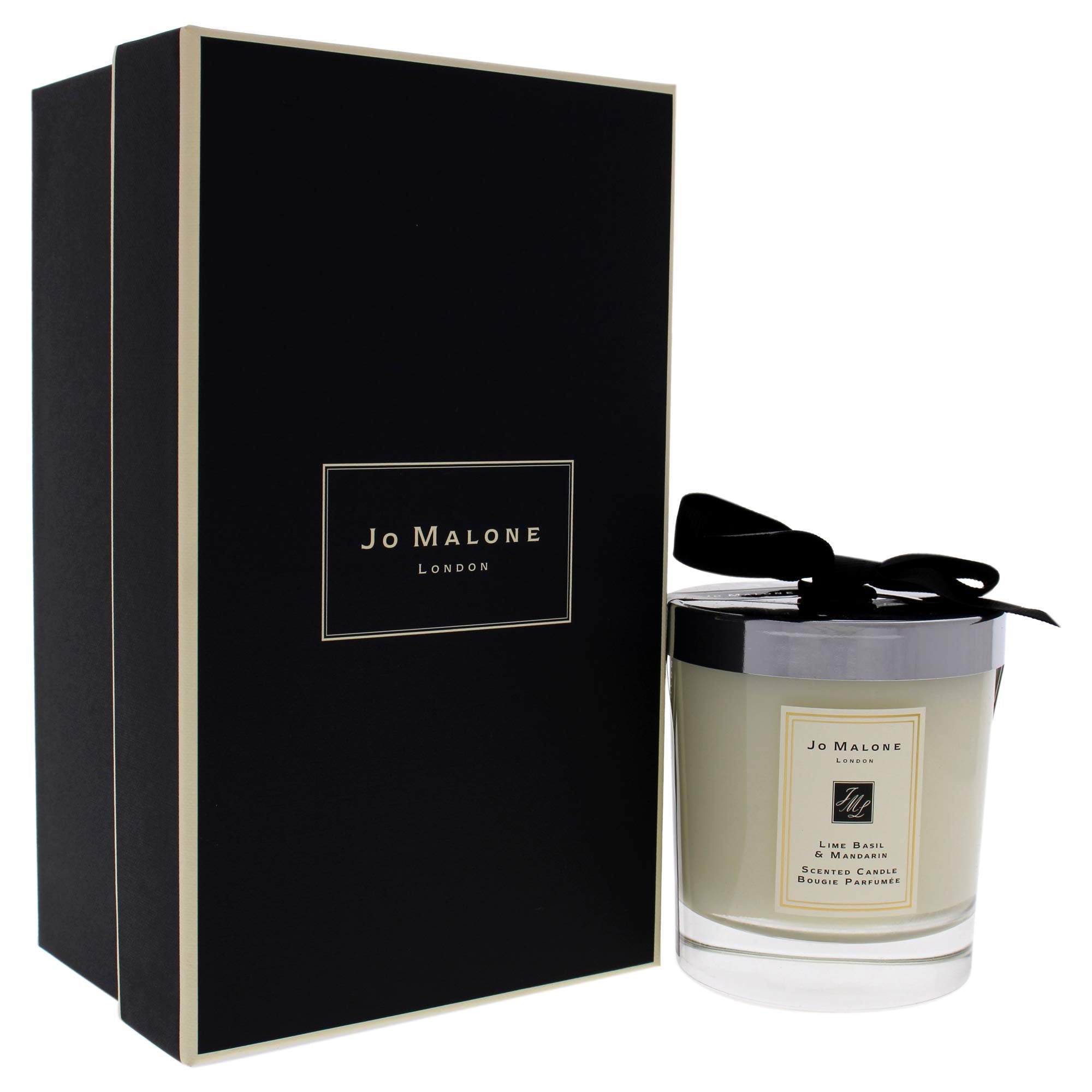 Vela Jo Malone Lima, albahaca y mandarina, tapa abierta revela notas cítricas y herbales