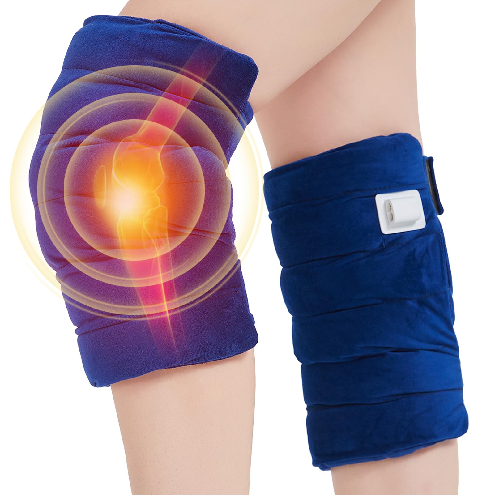 Almohadilla de calor JOBYNA para rodilla, diseño doble para alivio cómodo de molestias.