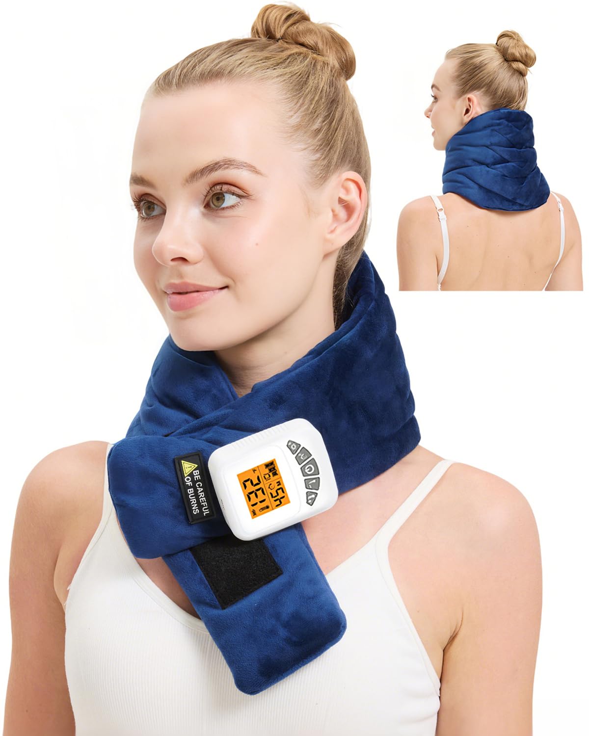 JOBYNA calentador de cuello inalámbrico con calor ajustable para relajación diaria.