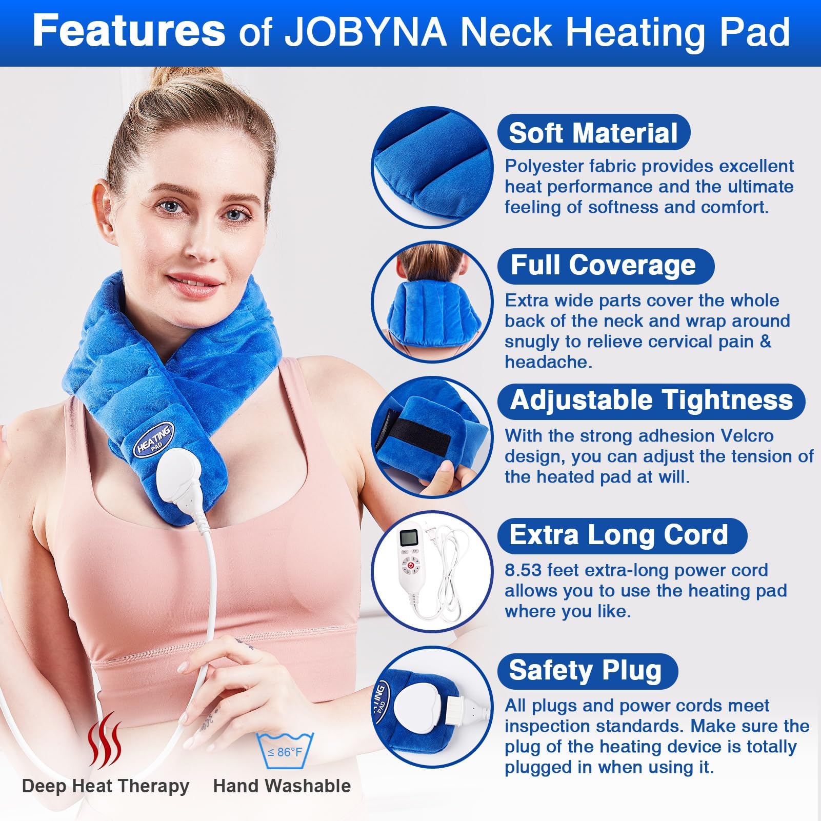 Talla universal de JOBYNA cuello calefactable que se adapta a la mayoría.