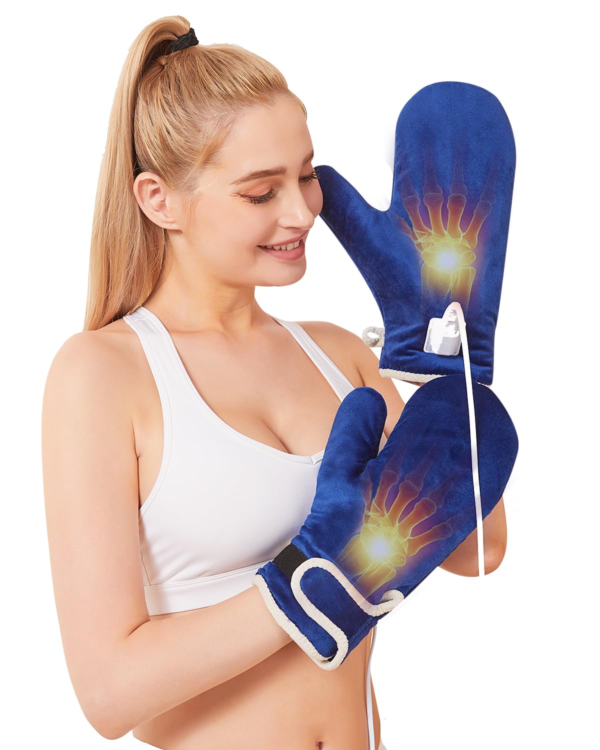 JOBYNA guantes calefactados, vista frontal, calor uniforme para manos.