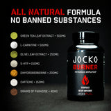 Etiqueta de ingredientes de Jocko Fuel Burner destacando componentes.