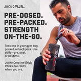 Jocko Fuel Creatine Stick Packs, estilo de vida activo y energía durante el día.