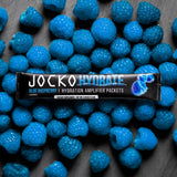 Etiqueta del producto Frambuesa Azul de Jocko Fuel en primer plano
