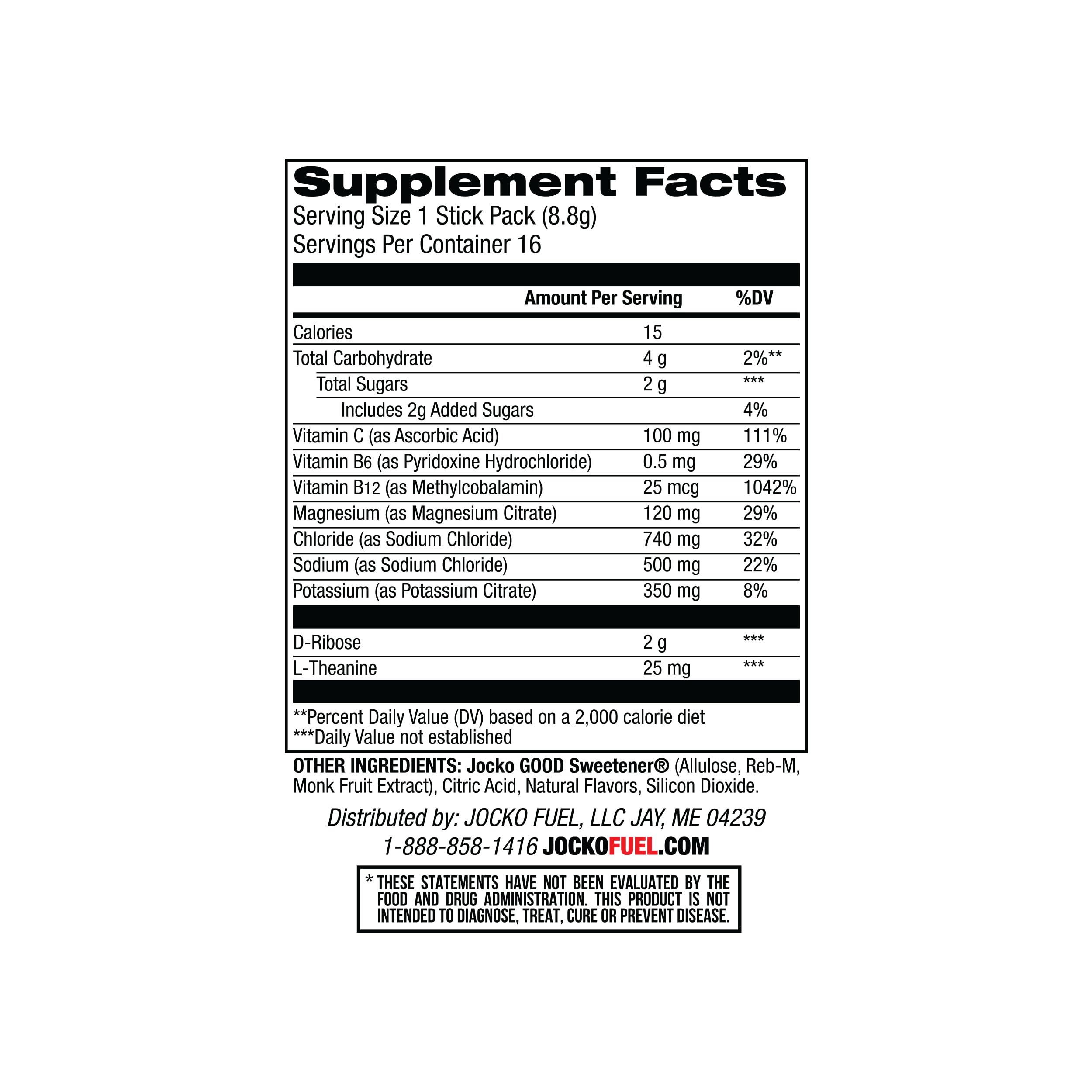 Jocko Fuel Hydrate: cucharita medidora para dosis precisas.