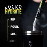 Etiqueta nutricional clara de Jocko Fuel Packets Low Sugar para elección informada.