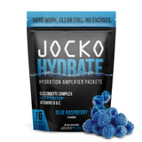Paquetes de Jocko Fuel Hidratación Frambuesa Azul listos para mezclar y hidratar