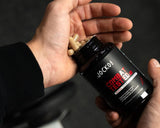 Jocko Fuel Potenciador para Hombres, vertido en vaso, experiencia de uso suave.