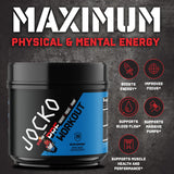 Jocko Fuel Preentrenamiento: vaso de agua con suplemento para energía previa al entrenamiento.